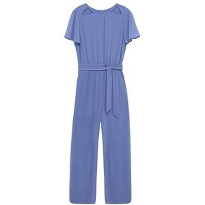 Jumpsuit - Zwart - Chiffon - Ronde Hals - Korte Mouwen