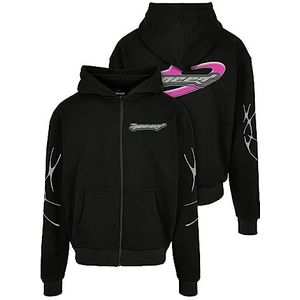 Mister Tee Heren hoodie Speed Logo Zip Jacket Black XL, zwart, XL