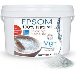 Natuurlijke Epsom-zouten - Badzout - 2,5 kg - Voor Voetbad en Scrub - Verlicht Vermoeide Benen