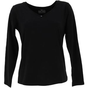 Teddy Smith T- Miana ML T-shirt voor dames, Zwart, L
