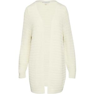 Vest - Katoenmix - Open Lange Vest - Structuurpatroon