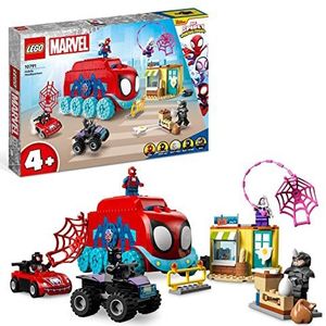 LEGO Marvel Team Spidey's mobiele hoofdkwartier, Spider-Man Speelgoed voor Jongens en Meisjes vanaf 4 Jaar, met Miles Morales en Black Panther Minifiguren, Spidey and his amazing friends Serie 10791