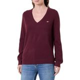 Gebreide pullover van lamswolmix met V-hals