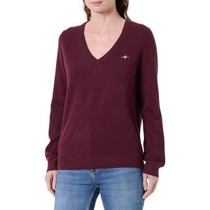 Gebreide pullover van lamswolmix met V-hals