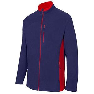 VELILLA 201504; tweekleurig fleecejack; marineblauw en rood; maat M