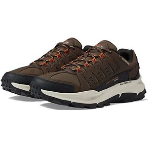 Skechers Heren 237501 Ccbk Sneaker, Bruine lederen mesh oranje trim, 42 EU