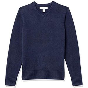 Amazon Essentials Soft Touch trui met V-hals en lange mouwen, marineblauw, XS