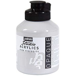 P�ébéo - Acryl fijne studio-kunststoffen - meerlaagse verf voor je creativiteit - acrylverf grijs - neutraal grijs - 500 ml