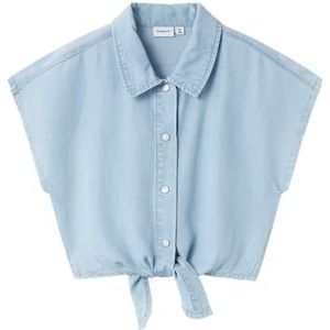 NAME IT Blouse met korte mouwen, blauw, 122 cm