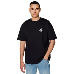 Mavi Heren Island Team Printed Tee T-shirt, zwart, S