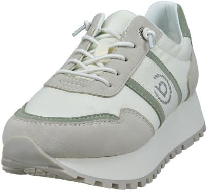 bugatti - Sneakers - Donkerbeige / Jade Groen / Wolwit - Laag