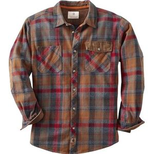 Legendary Whitetails Heren Harbor Heavyweight flanellen overhemd met button-down-kraag, Smokey Mountain Plaid, 5XL