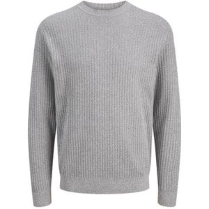 JACK & JONES Jprblubarkley Knit Crew Neck Ch, Charcoal Gray, XXL