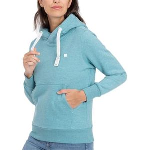 DEPROC - Active Hoodie HildaCMYK II - Fleecejack - Turquoise - Met Kangoeroezak