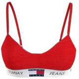 Tommy Jeans Bralette push-up bh's voor dames, Diepe Crimson, L