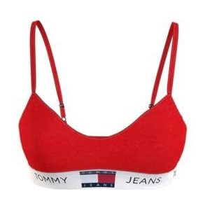 Tommy Jeans Bralette push-up bh's voor dames, Diepe Crimson, L