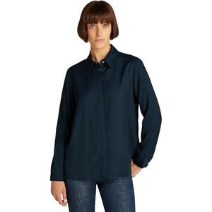 TOMMY HILFIGER Dames SOFT VISCOSE REGULAR LS SHIRT WW0WW44045, blauw, 32, Blauw (Donker Nacht Marine), 58