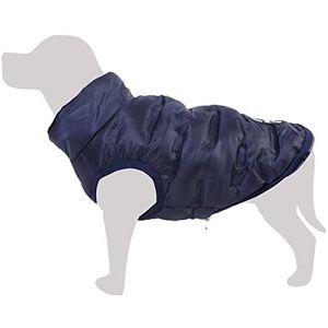 Gewatteerd omkeerbaar vest met twee Noorwegen-blauw, maat XS/20 cm, kleding voor honden, ter bescherming tegen kou, jassen, sweatshirt, truien, vesten, jassen, sweeds, waterdicht en meer