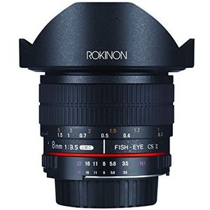 Rokinon 8mm f3.5 AS IF MC CSII DH Fisheye Lens met verwijderbare hoed voor Olympus en Panasonic Micro 4/3 (MFT) Mount digitale camera's (HD8M-MFT)