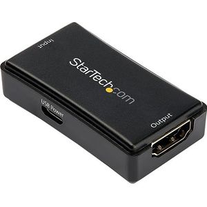 StarTech.com HDMI-booster 4K 60Hz 14 m, stroomvoorziening via USB, HDMI-inline versterker en repeater, ondersteuning 7.1 surround audio (HDBOOST4K2)
