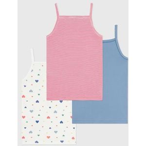 Petit Bateau Set van katoenen hemden met bandjes voor kinderen met hartjesprint, Variant 1:, 24 Maanden