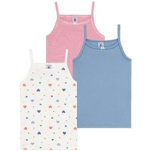 Petit Bateau Set van katoenen hemden met bandjes voor kinderen met hartjesprint, Variant 1:, 24 Maanden