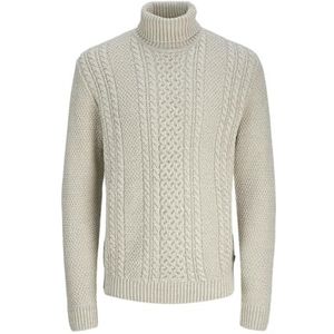 Jack & Jones - JJPAUL KNIT ROLL NECK - Coltrui - White melange