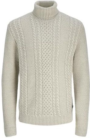 Jack & Jones - JJPAUL KNIT ROLL NECK - Coltrui - White melange