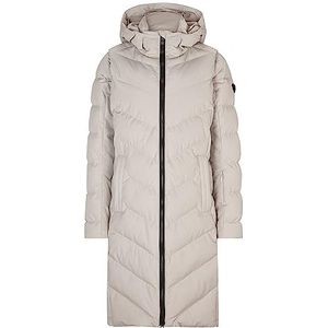 Ziener Dames TELSE wintermantel | warm, ademend, waterdicht, knielang, zilverbeige, 42