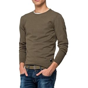 Replay - 234 Sweater - Dark Olive - Katoen