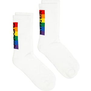 Emporio Armani Set van 2 korte sokken voor heren, Wit, Eén maat