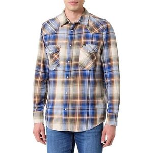 Wrangler - Western - Indigo Overhemd - Regular Fit - Lange Mouwen