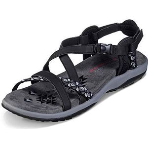 Skechers Womens Reggae Slim Vacay Sandalen, Zwart, 43 EU