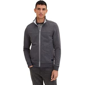 Tom Tailor Cutline Sweat Jacket Sweatshirt Grijs Man