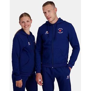 Le Coq Sportif Uniseks jas met ritssluiting, Blauw Fr Intense, XS