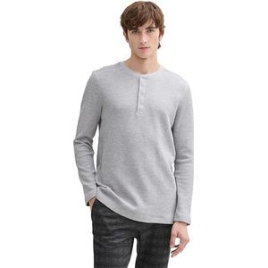 TOM TAILOR Denim T-shirt voor heren, 15398 - Light Stone Grey Melange, XL
