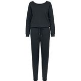 Urban Classics Terry jumpsuit met lange mouwen voor dames, zwart, M