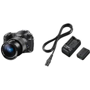 Sony DSC-RX10M4 Premium Bridge Camera, 20,1 Megapixel, 25-Voudige Optische Zoom, Zwart & Sony Acc-Trw Accu Accessoires Kit Met Bct-Rw Oplader (Geschikt Voor A6000 Serie, A7 Serie En Rx10 Serie)