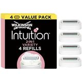 Wilkinson Sword Intuition 2-in-1 Variety - Navulmesjes - 4 stuks