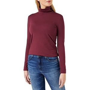 People Tree Dames Laila Roll Neck Top Coltrui, Bourgondy, 40