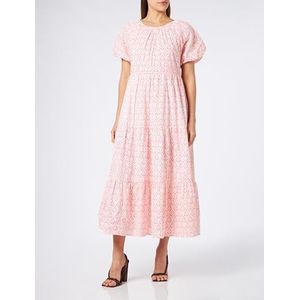 ZITHA Dames maxi-jurk met korte mouwen 19327428-ZI01, neon roze, M, neonroze, M