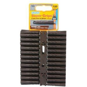 Plasplug SBP503 Brown Supergrip Fixings (100)