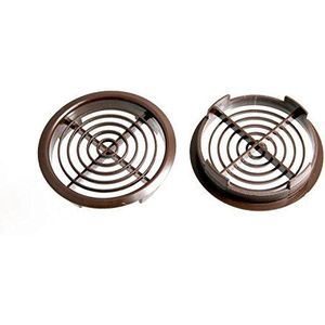 Bulk Hardware BH05536 Push-In Louvred Soffit Vent Grilles, 70mm, Bruin, (Set van 50)
