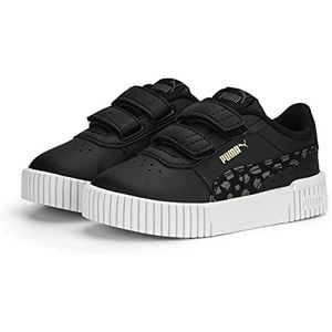 PUMA Carina 2.0 Animal V Inf - Sneakers Zuigelingen Meisjes, Puma Black Cool Dark Grijs Puma Gold Puma Wit, 26 EU