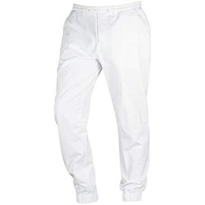 BP 1737-311-0021-Mn stretchstof comfortabele broek voor mannen, 65% katoen/30% polyester/5% elastaan, wit, Mn maat