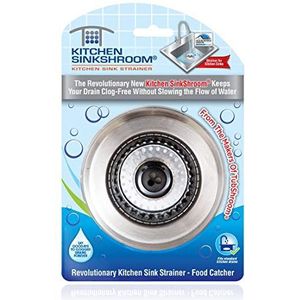 SinkShroom Klompvrije roestvrijstalen spoelbak zeef Standard
