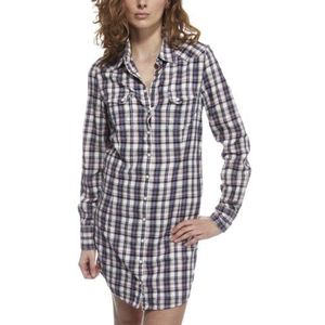 Wrangler Sam Dress T-shirt - jurk hemd - dames, Paars., XL