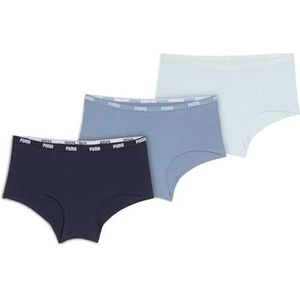 PUMA - Minishorts - Blauw - Damesondergoed - Set van 3