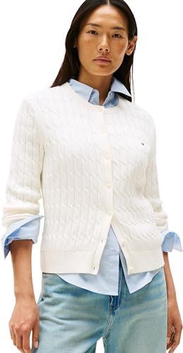 TOMMY HILFIGER - Gebreid Vest - Natuurwit