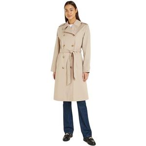 Tommy Hilfiger Katoenen klassieke geul geweven jassen voor dames, Beige, 66